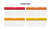 Customizable Calendar PPT And Google Slides Template
