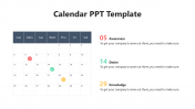 Easily Usable Calendar PPT And Google Slides Template
