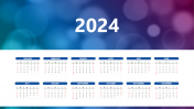 2024 Calendar PowerPoint And Google Slides Template