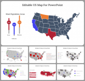 Editable US Map PowerPoint And Google Slides Themes