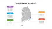 Best South Korea Map PPT and Google Slides Template