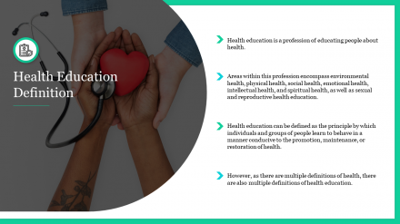 Attractive Health Education Definition PPT PowerPoint Slide