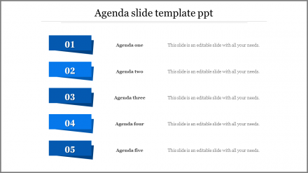 Free - Creative Agenda Slide Template PPT For Presentation