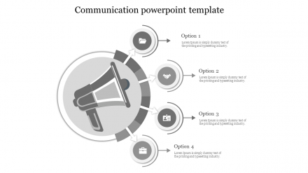 Free - Editable Communication PowerPoint Template For Presentation