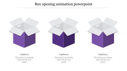Free - Attractive Box Opening Animation PowerPoint Presentation