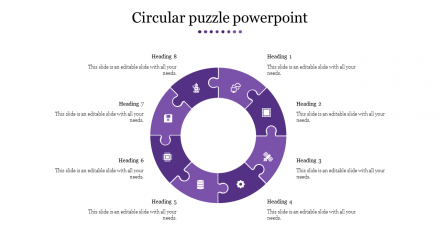 Free - Circular Puzzle PowerPoint Template For Presentation