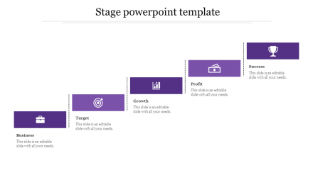 Free - Creative Stage PowerPoint Template Slide For Presentation