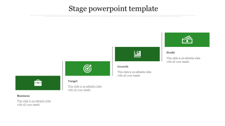 Free - Use Our Best Stage PowerPoint Template For Presentation