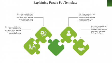 Four Node Puzzle PPT Template Presentation
