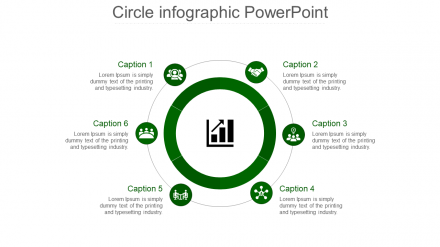 Attractive Circle Infographic PowerPoint Template-Six Node