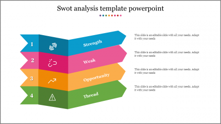 Amazing SWOT Analysis Template PowerPoint Slide Design