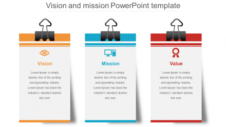Stunning Vision And Mission PowerPoint Template Design