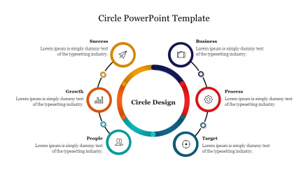Stunning Circle PowerPoint Template For Presentation