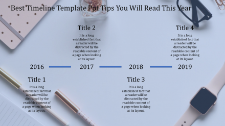 Free - Clamped Timeline Template PPT	