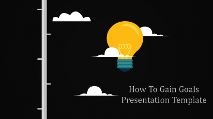 Best Goals Presentation Template With Dark Background