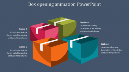 Box Opening Animation PowerPoint PPT Template Slides