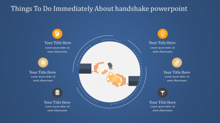 Best Handshake PowerPoint With Finance For Presentation