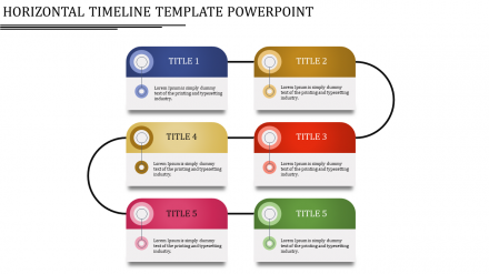 Attractive Horizontal Timeline Template PowerPoint