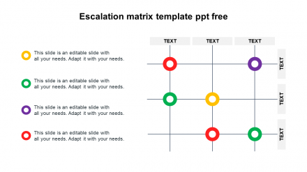Free - Multicolor Escalation Matrix Template PPT Free Download