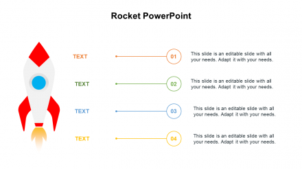 Amazing Rocket PowerPoint Presentation Template Design