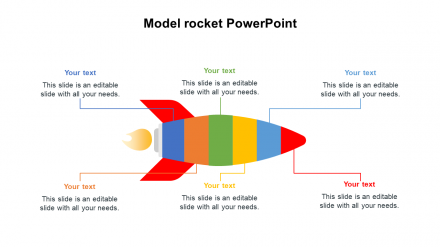 Creative Model Rocket PowerPoint Template Presentation