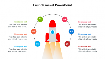 Stunning Launch Rocket PowerPoint Design Templates