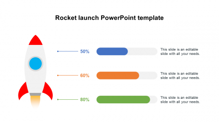 Stunning Rocket Launch PowerPoint Template Designs