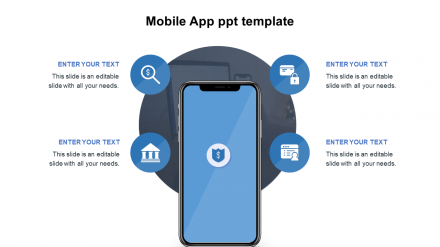 Awesome Mobile App PPT Template Diagrams PPT Presentation