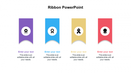 Ribbon PowerPoint Presentation Slides