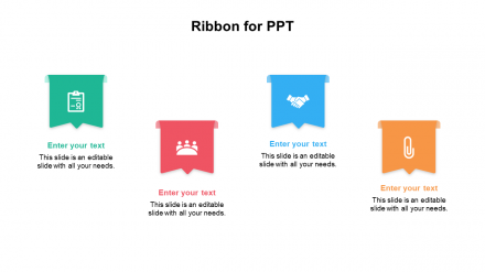 Get Our Stunning Ribbon For PPT Presentation On SlideEgg