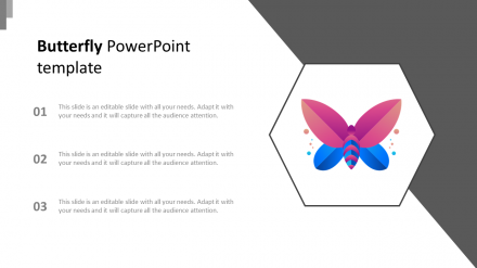 Elegant Butterfly PowerPoint Template Presentation