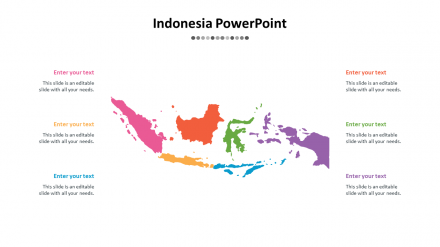 Indonesia PowerPoint Template With Six Nodes