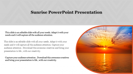 Free - Get Sunrise PowerPoint Presentation Slide Template