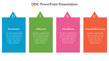 Simple DISC PowerPoint Presentation Template Diagrams