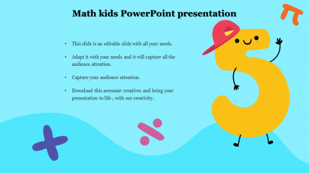Attractive Math Kids PowerPoint Presentation Slide Template