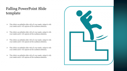 Free - Editable Falling PowerPoint Slide Template Design