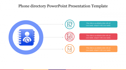 Multicolor Phone Directory PowerPoint Presentation Template