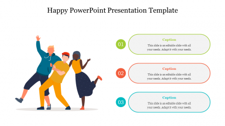 Amazing Happy PowerPoint Presentation Template Diagram