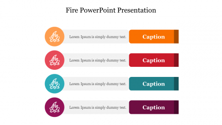Free - Four Node Fire PowerPoint Presentation Template