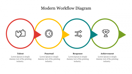 Best Modern Workflow Diagram For Presentation Template