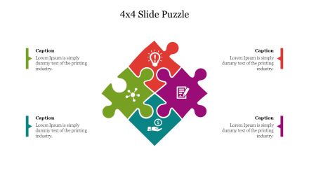 Attractive 4x4 Slide Puzzle PowerPoint Presentation Slide