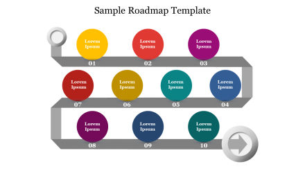 Stunning Sample Roadmap Template Presentation Slide