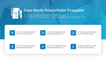 Blue Colour Case Study PowerPoint Template Presentation