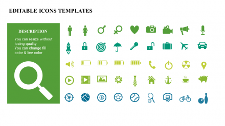 Icons For PowerPoint Slides Template Presentations