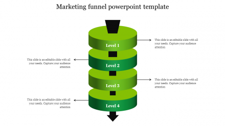 Levels Of Marketing Funnel PowerPoint Template