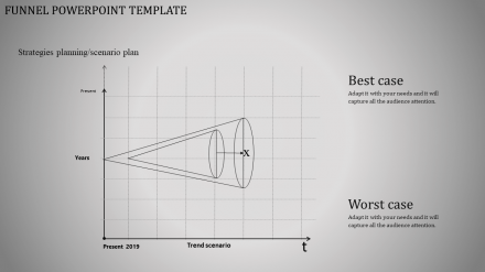 Cone Model Funnel PowerPoint Template Slide