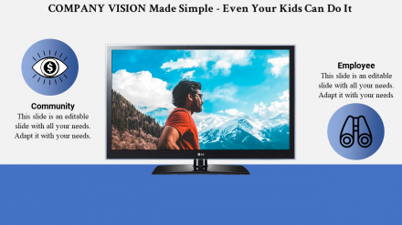 Free - Company Vision And Mission PPT Template Presentation