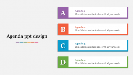 Grab Editable Agenda PPT Design Template Presentation