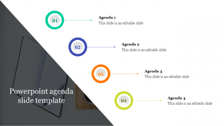 Multicolor Creative PowerPoint Agenda Slide Template
