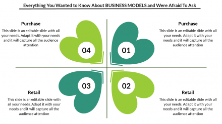 Creative Business Model PowerPoint Template-Flower Model